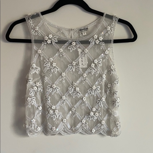 BHLDN Moyna Couture Overlay Bridal Top NWT - Picture 2 of 5